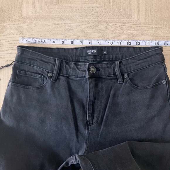Hudson Jeans Women’s Dark Gray High Rise Straight Leg Jeans Size 10 Inseam 28.5” - Picture 6 of 8